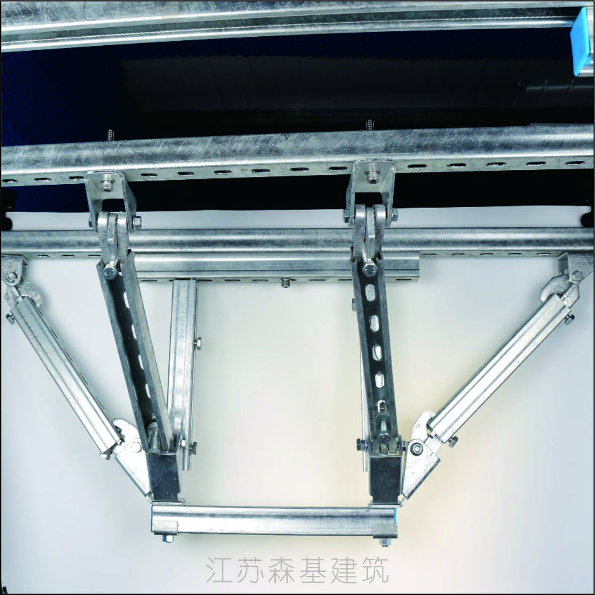 江蘇森基  電纜橋架抗震支架 成品支吊架 矩形風(fēng)管抗震支架