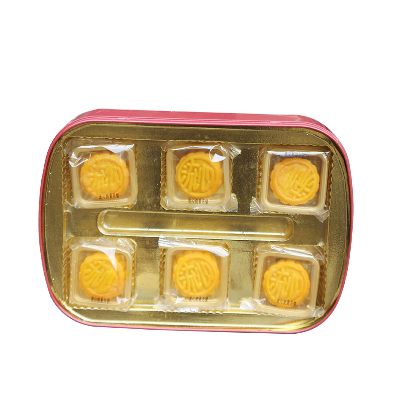 廠(chǎng)家定制月餅鐵盒，月餅鐵盒包裝  橢圓月餅鐵盒