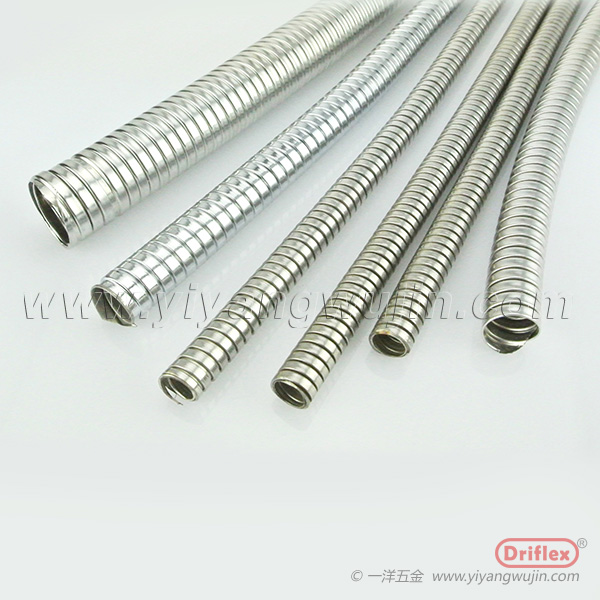 天津一洋五金 3304不銹鋼金屬穿線軟管雙扣裸管