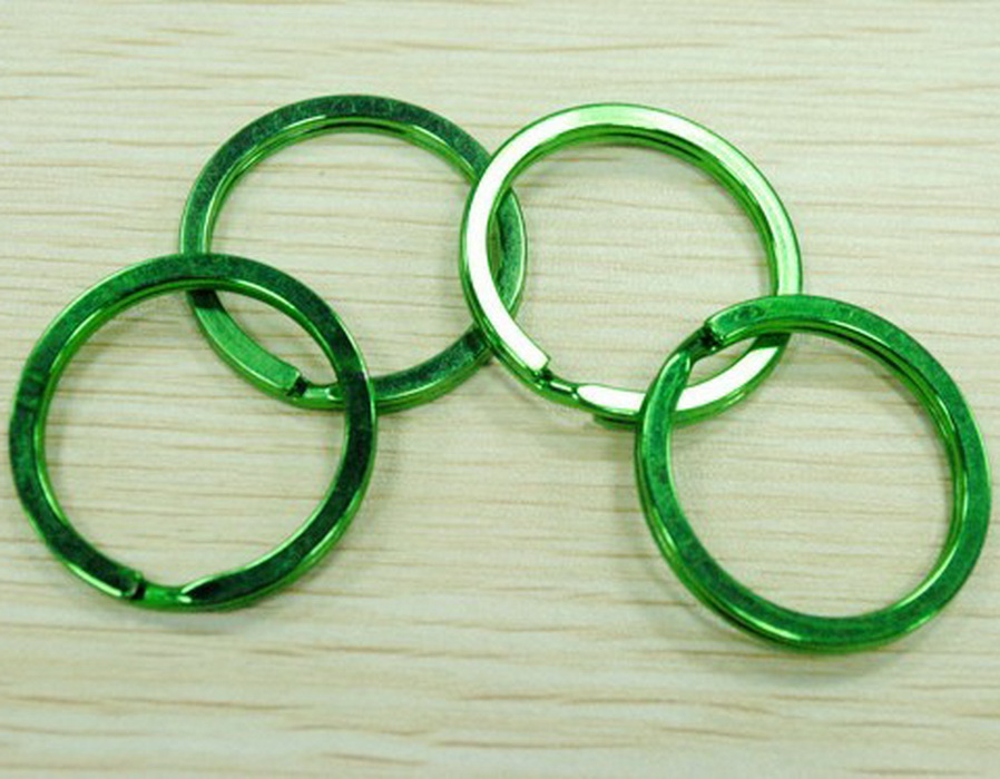 廠家直銷多種規(guī)格彩色鑰匙扣 優(yōu)質不銹鋼平圈 光圈 花圈 25mm鑰匙扣