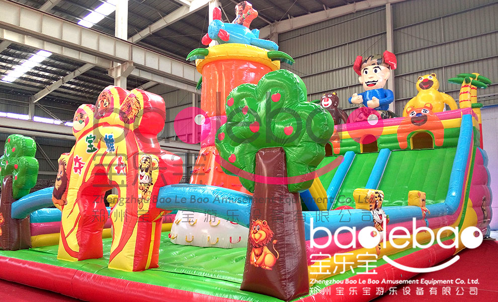 鄭州寶樂寶 奪寶熊兵充氣滑梯