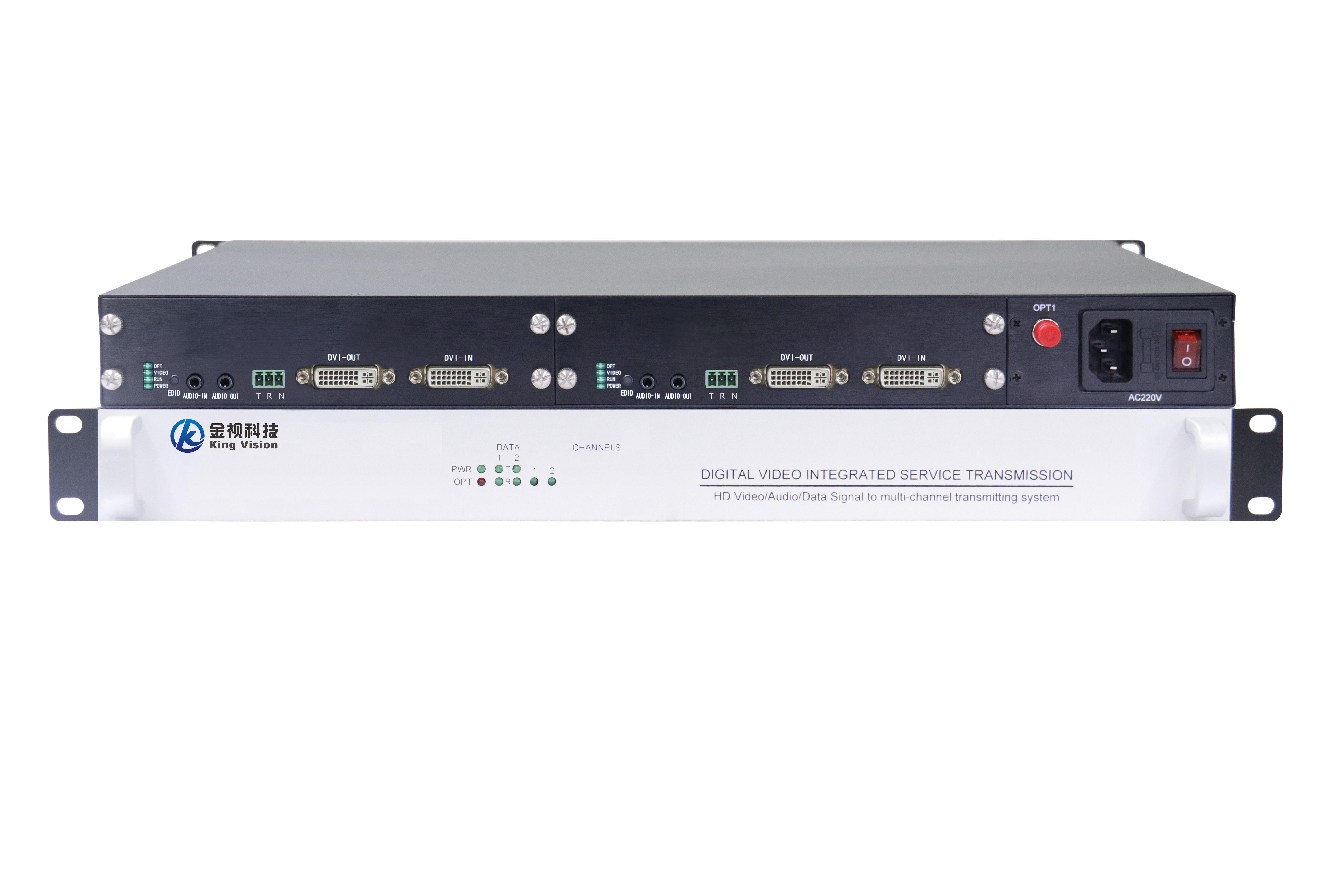 2路DVI光端機(jī)+環(huán)出+2路雙向音頻+數(shù)據(jù)