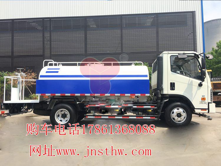 供應(yīng)濟(jì)寧四通福田灑水車(chē)  專(zhuān)業(yè)生產(chǎn)灑水車(chē)|福田國(guó)四新型5方灑水車(chē)|綠化噴灑車(chē)