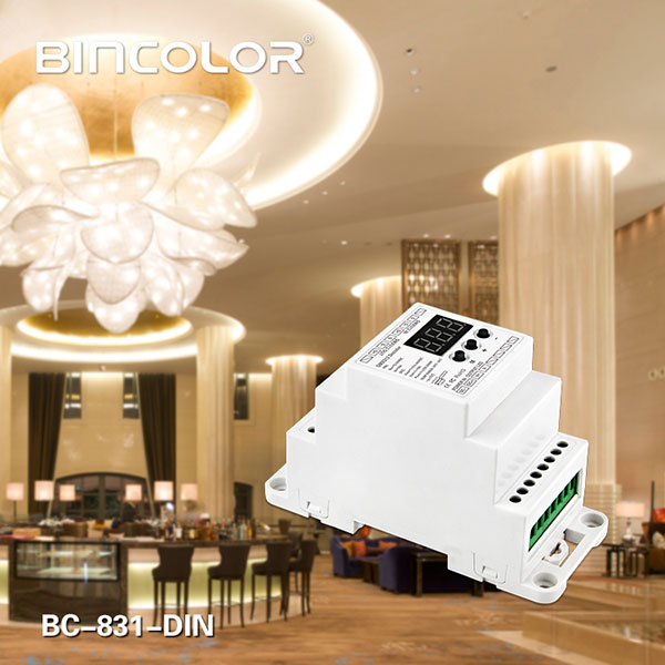 繽彩導(dǎo)軌式DMX512信號(hào)轉(zhuǎn)換器BC-831-DIN 導(dǎo)軌式DMX512恒壓信號(hào)轉(zhuǎn)換器