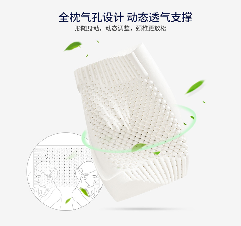 廠家直銷 天然乳膠枕 乳膠按摩枕 顆粒按摩枕 頸椎按摩枕 吸濕透氣 含內外套 一件代發(fā)