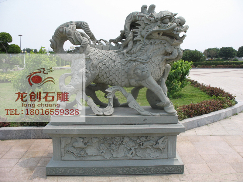 石雕麒麟廠家 青石麒麟圖片 麒麟擺放位置
