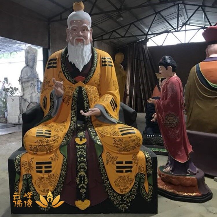 托塔天王李靖護(hù)法彩繪樹(shù)脂雕像價(jià)格 太白金星佛像 玉皇大帝神像