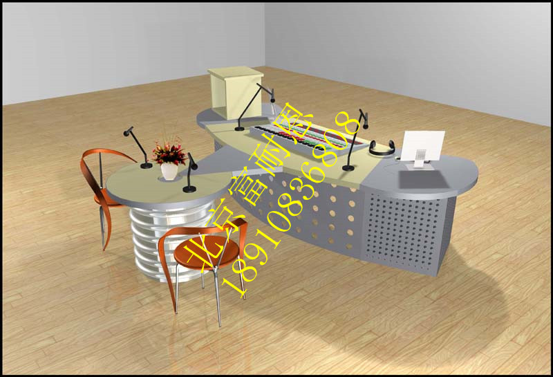 新聞播音桌 演播室訪談桌 演播桌廠家直銷