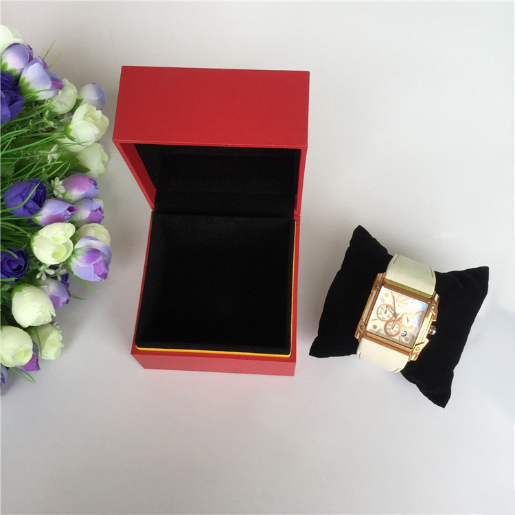 單只手表包裝盒 充皮紙手表包裝盒紅色翻蓋表盒*名表盒定制