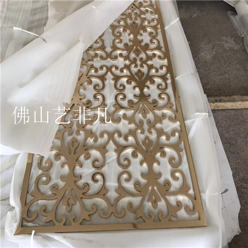 莆田專業(yè)拉絲仿紅古銅不銹鋼屏風(fēng)隔斷 中式餐廳浮雕鋁藝鏤空屏風(fēng)