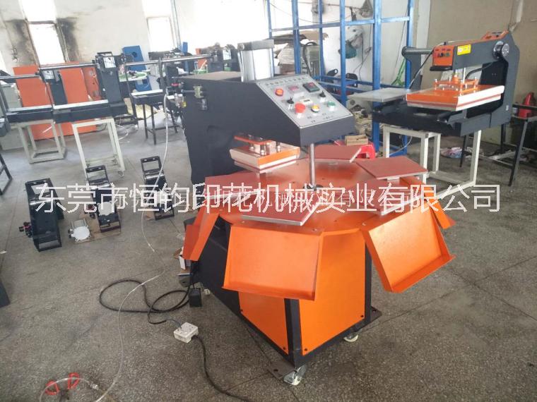 氣動式六工位燙畫機氣動式六工位熱轉(zhuǎn)印機采用工作效率快