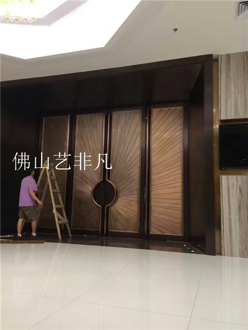 張家口酒店裝飾純銅雕刻屏風(fēng) 銅板雕刻鏤空屏風(fēng)