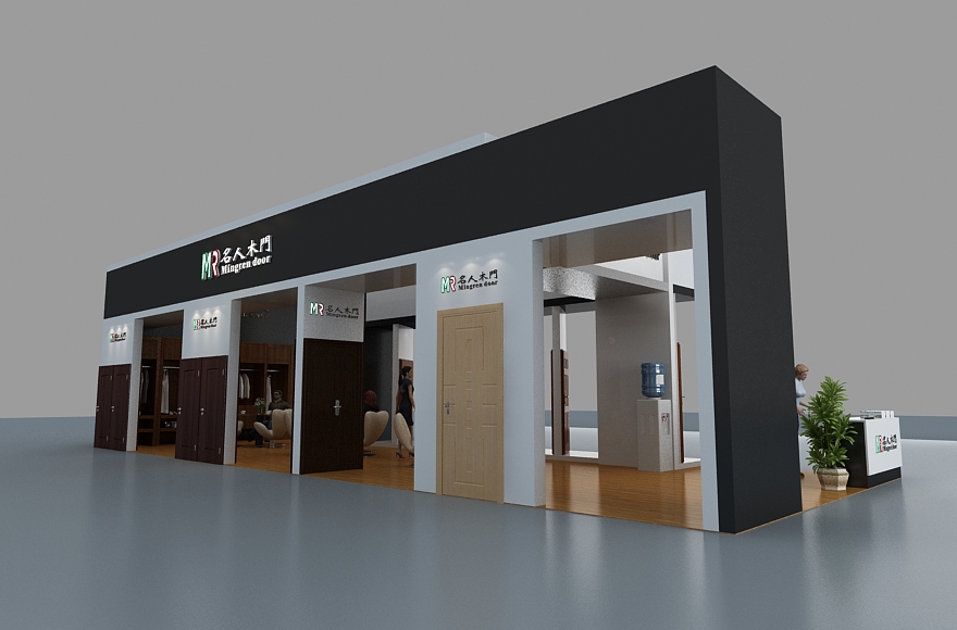 五金建材展位申請  展臺3D模型  廣州五金建材展位搭建0元設計