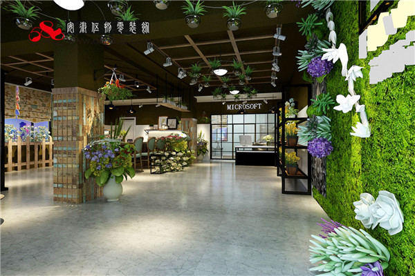 合肥花店裝修設計優(yōu)雅時尚盡享藝術*