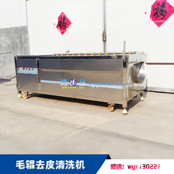 毛輥清洗機(jī)，大姜去皮清洗機(jī)，花生毛刷去泥機(jī)