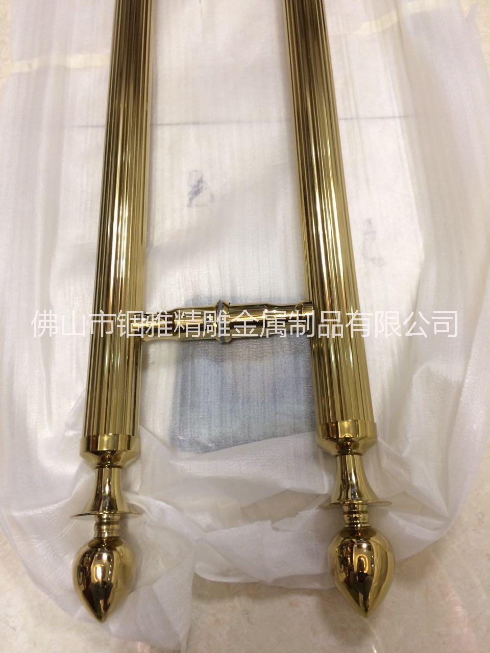 錮雅各種酒店大門拉手雕刻擺件彩色不銹鋼定制