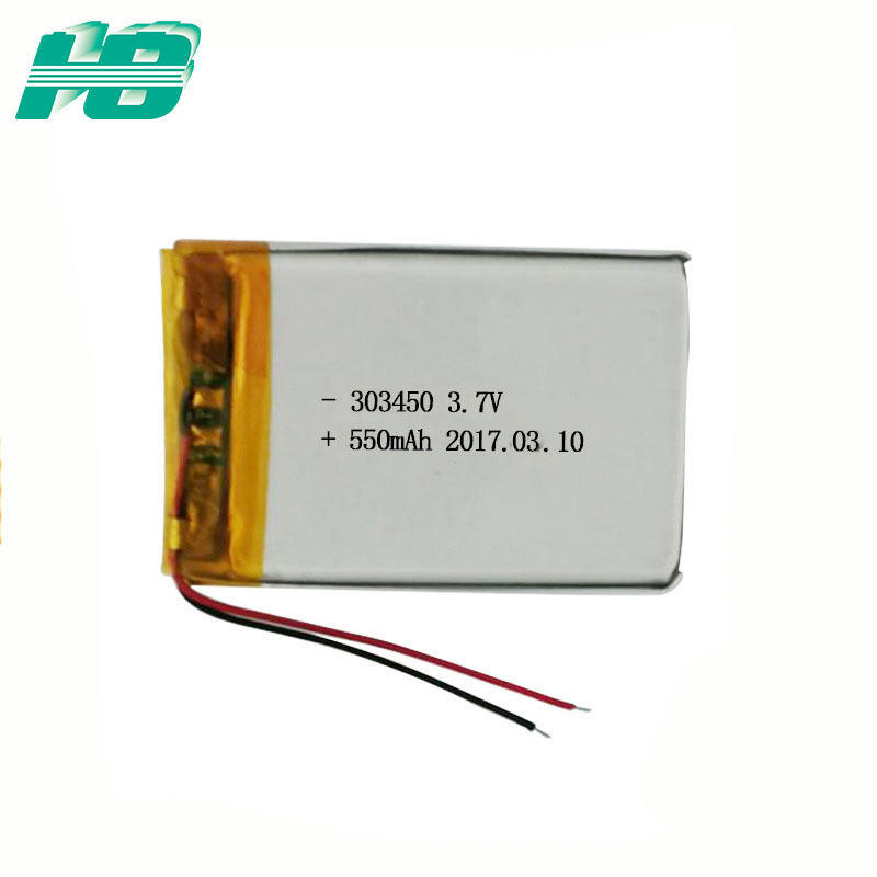 高溫303450聚合物鋰電池 3.7V伏超薄充電電池廠家直銷