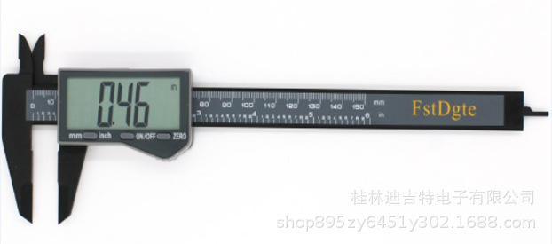 迪吉特量具 新款全屏塑料數(shù)顯游標卡尺塑料數(shù)顯卡尺塑料電子卡尺