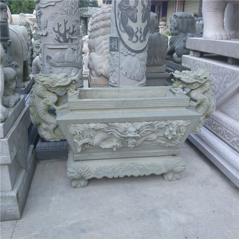 廠家直銷青石石雕香爐仿古鼎 寺廟祖先祠堂擺放石頭祭祀香爐