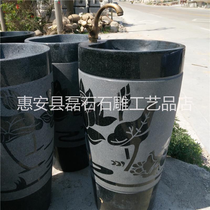福建廠家現(xiàn)貨 石雕洗手盆花崗巖材質(zhì)洗臉盆雕塑園林酒店洗漱擺件