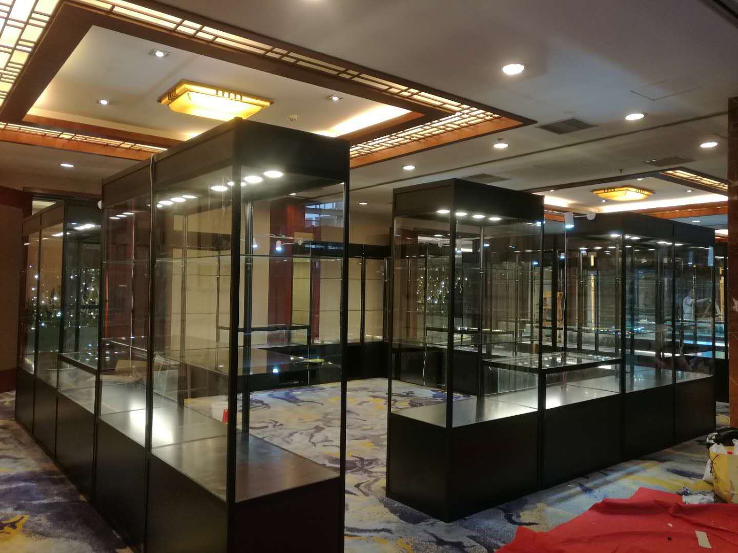 高端折疊展柜批發(fā) 鈦合金鋁合金折疊展示柜定做  折疊展柜批發(fā) 玻璃折疊柜 展示柜