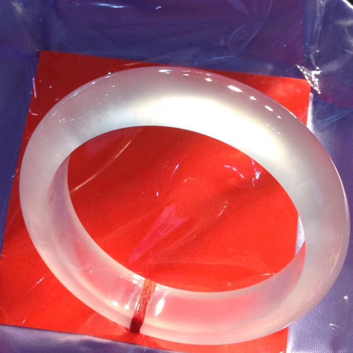 玉名坊新品翡翠手鐲 高冰翡翠手鐲 正圈尺寸55-14-9冰潤(rùn)通透起熒光