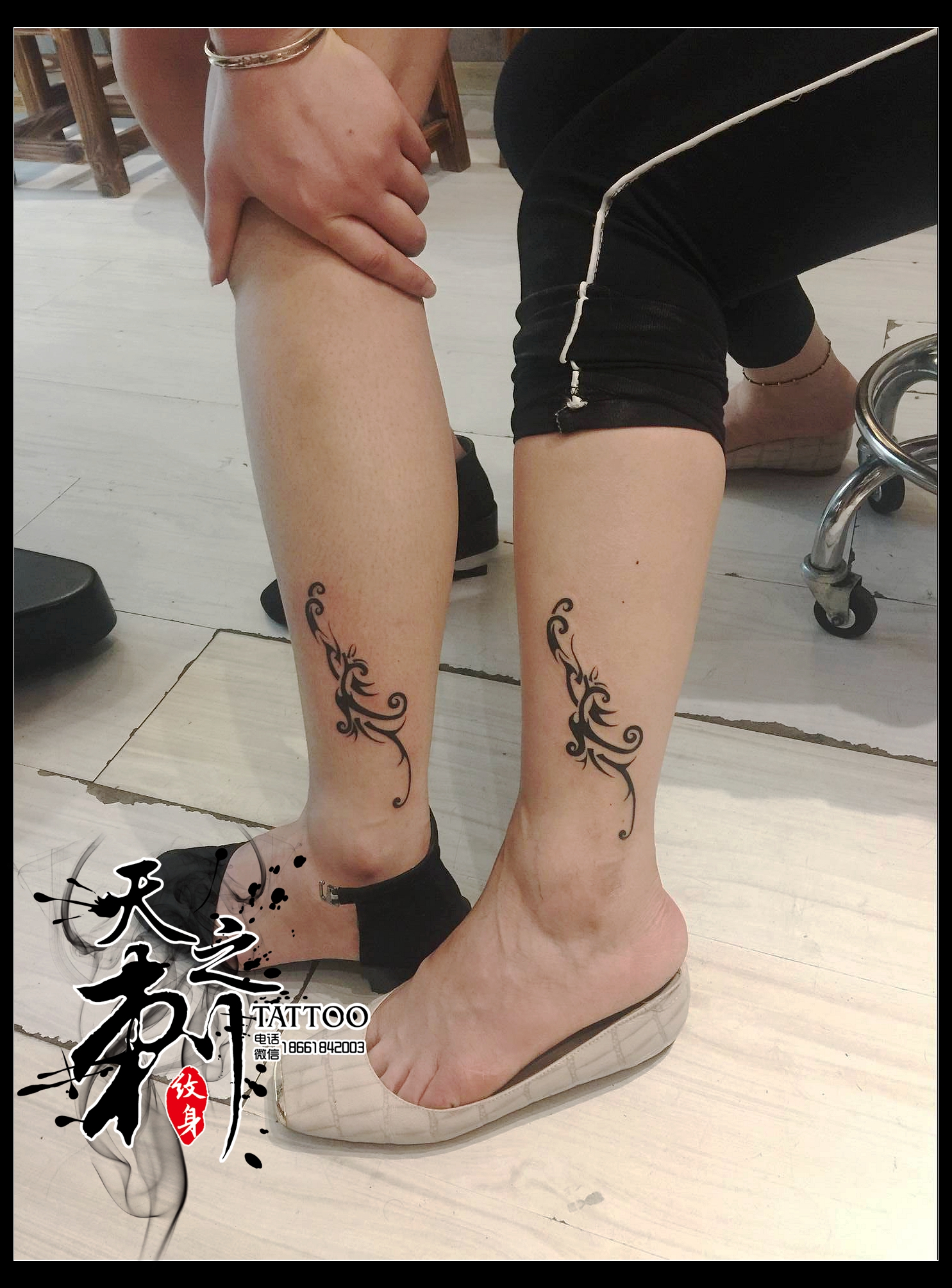 青島李村紋身圖案  小清新紋身