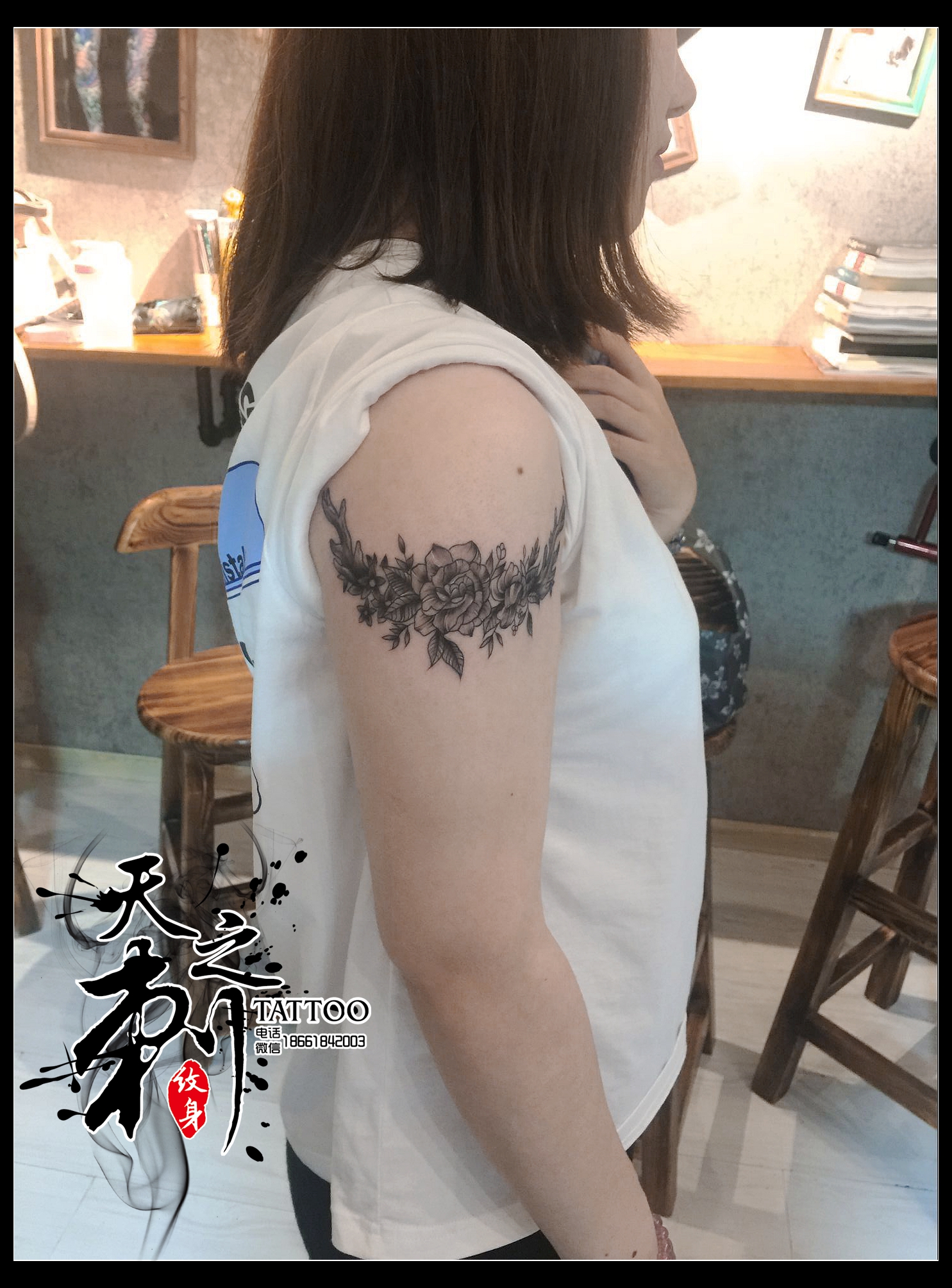 青島李村紋身圖案  小清新紋身