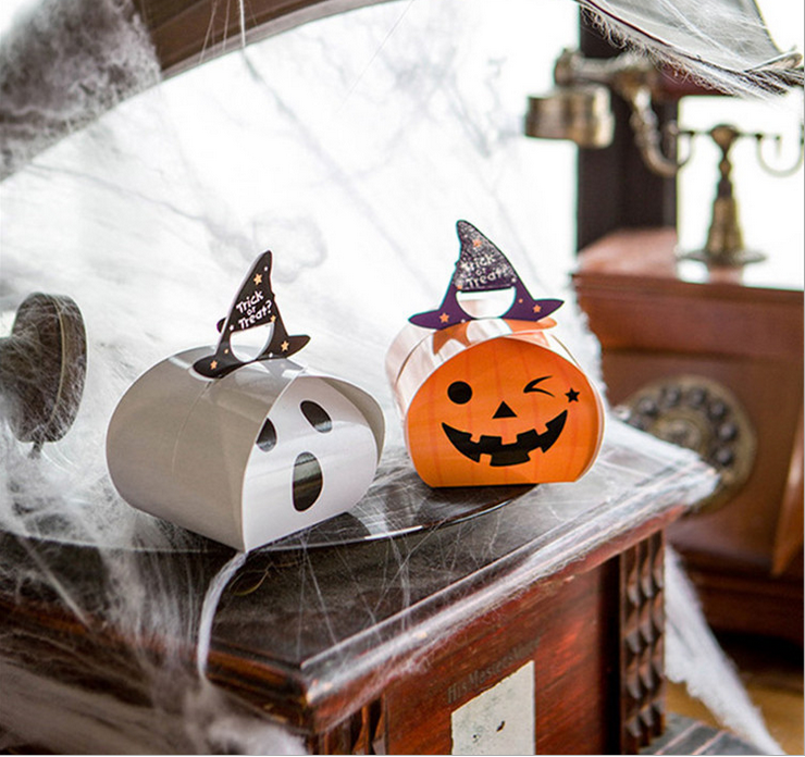 小禮物盒  小禮物盒定制  萬(wàn)圣節(jié)糖果盒卡通南瓜餅干蛋糕西點(diǎn)包裝盒飾品小禮物盒定做WS08