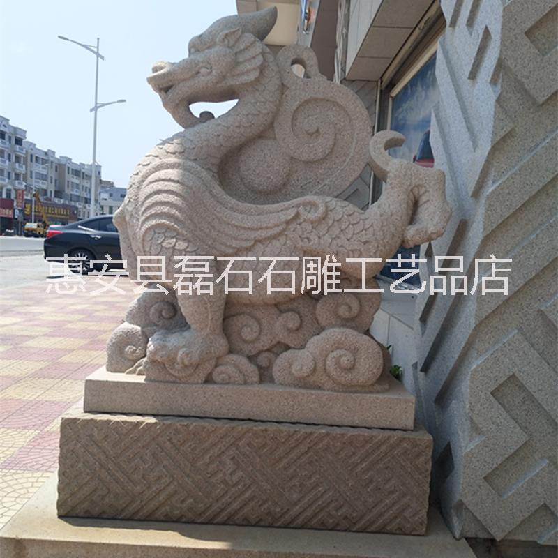 惠安廠家定制 石雕神獸園林廣場(chǎng)四大神獸雕塑擺件