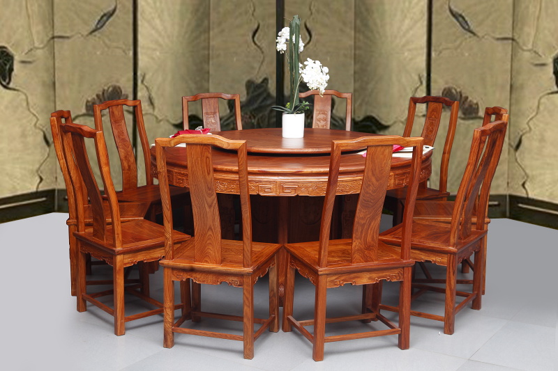 闊葉黃檀*花梨木家具彪云餐桌餐