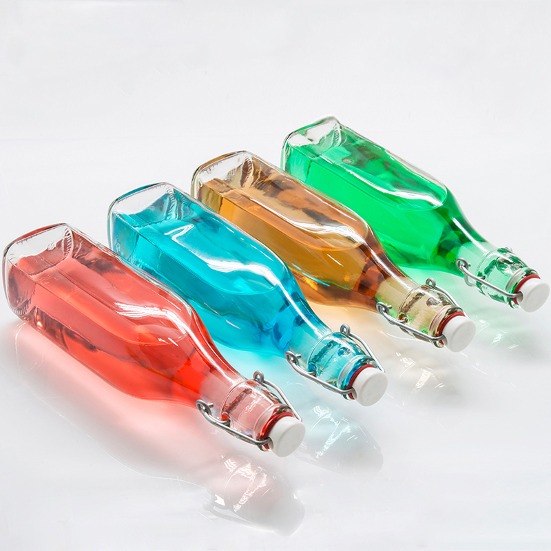 酒瓶家用玻璃瓶6只裝500ml家用玻璃瓶透明無(wú)鉛加厚油瓶一斤裝白酒紅酒瓶葡萄酒瓶