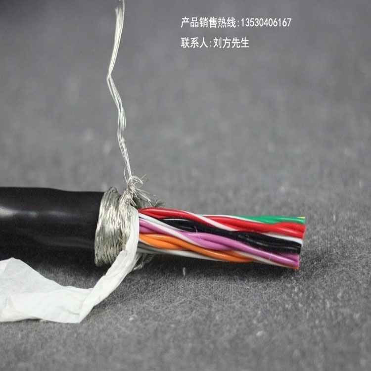 20芯柔性拖鏈電纜TRVSP10×2×0.2平方雙絞*防油耐彎折線纜