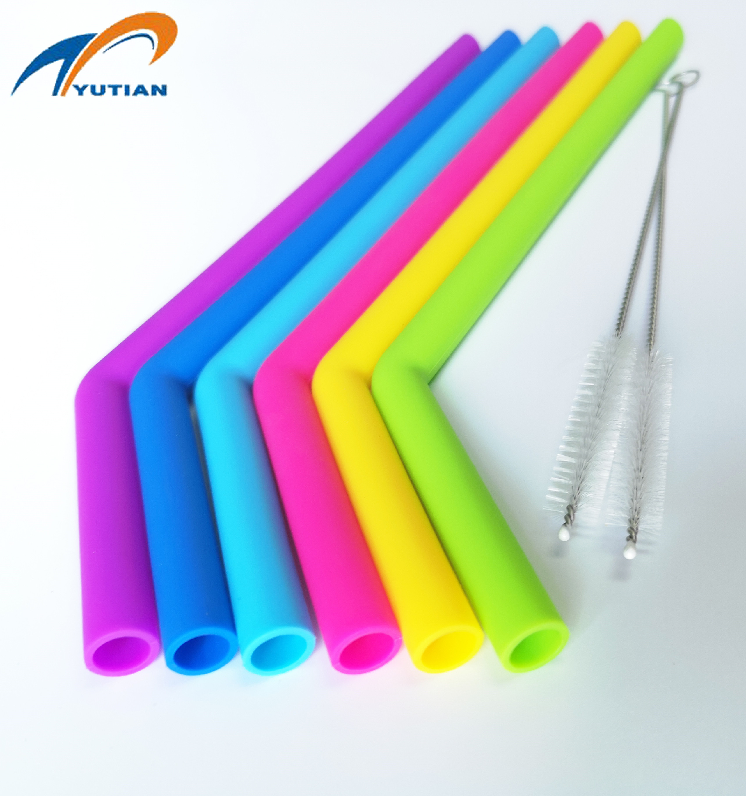 東莞工廠制造彩色食品級硅膠吸管銷售食品級硅膠軟吸管