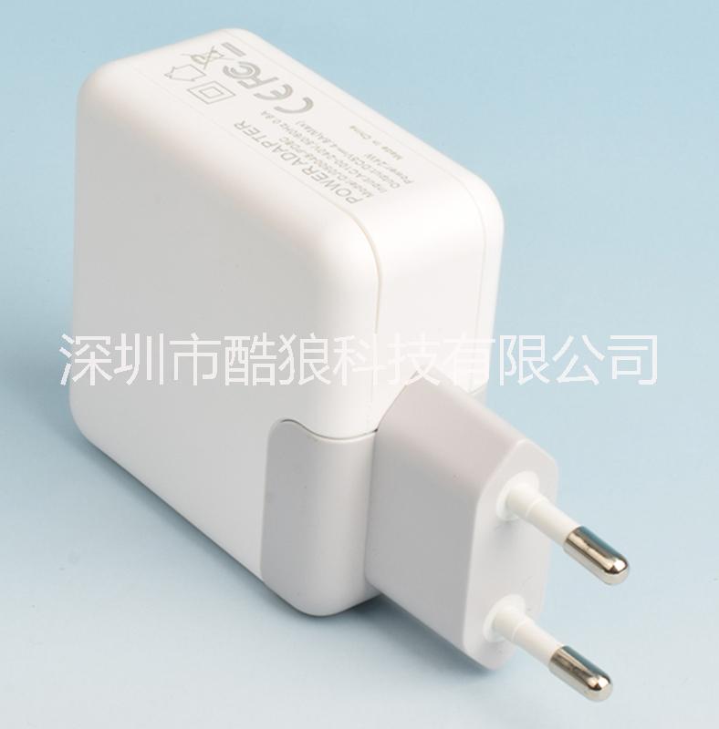 5V4.8A USB手機(jī)充電器 4口USB智能旅行充電器 歐規(guī)USB充電器 智能識別充電器