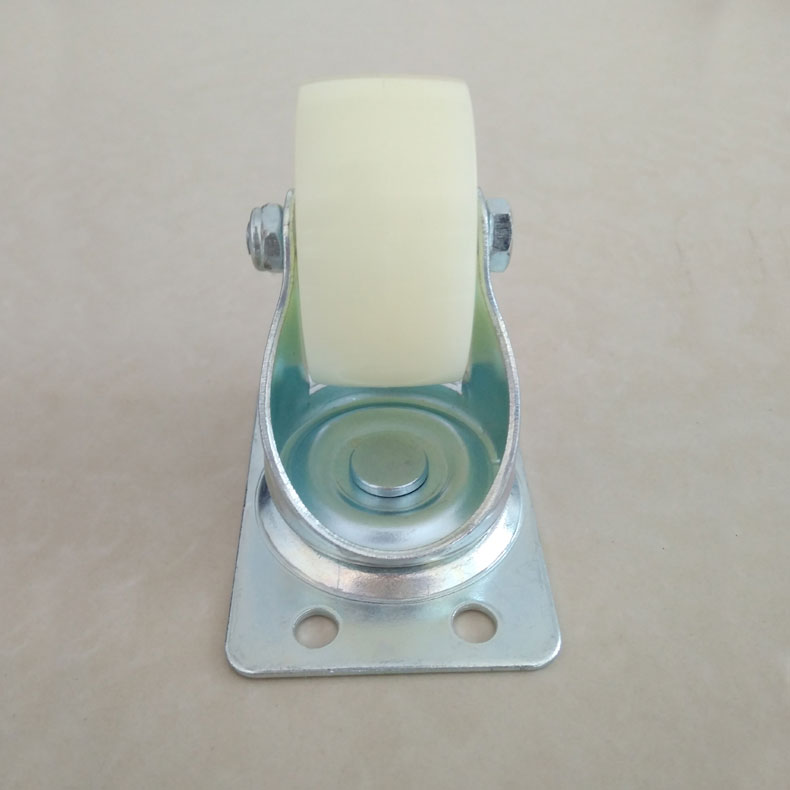1.5寸肥仔腳輪 加厚白PP平底活動(dòng)腳輪 家具沙發(fā)床萬向輪