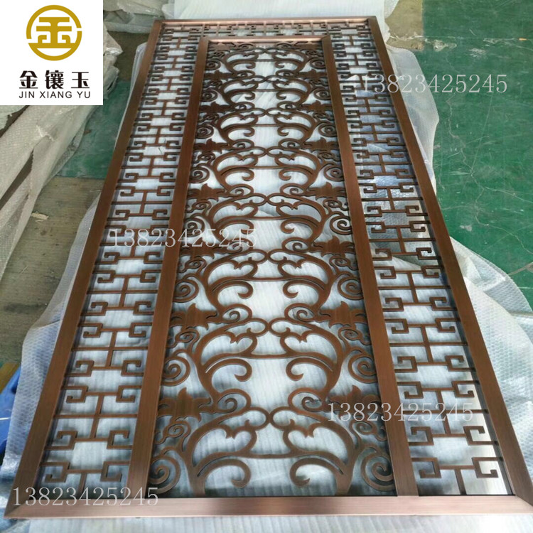 南昌不銹鋼屏風(fēng)-金鑲玉不銹鋼 轉(zhuǎn)印乳白色木紋屏風(fēng)花格廠廠家直銷(xiāo)