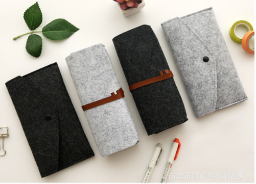 創(chuàng)意毛氈大容量鉛筆袋 定制毛氈大容量鉛筆袋 毛氈包 毛氈收納袋 毛氈鉛筆袋定制