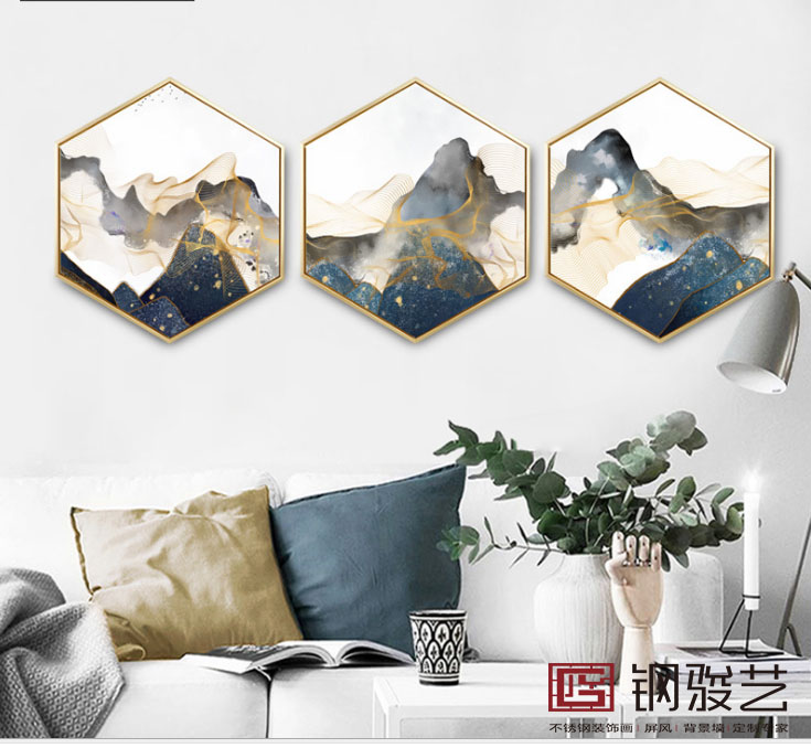 現(xiàn)代簡(jiǎn)約不銹鋼裝飾畫 客廳簡(jiǎn)約不銹鋼掛畫 臥室不銹鋼壁畫