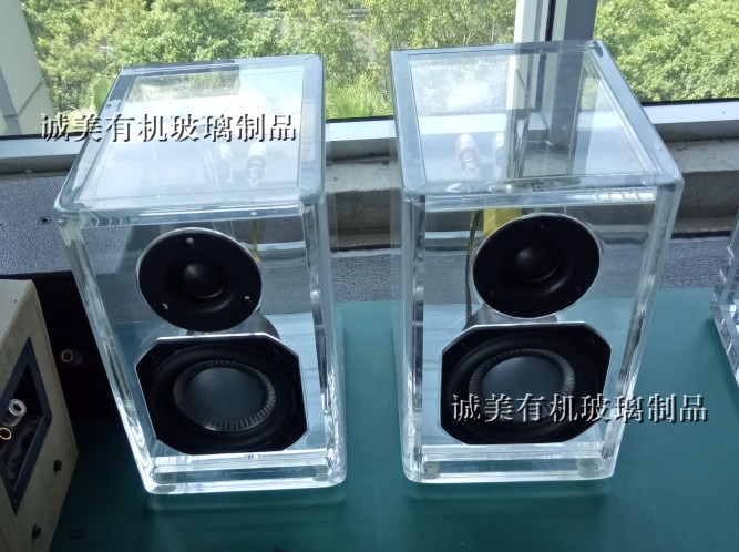 亞克力音箱 有機(jī)玻璃音響 深圳透明壓克力樂器箱體