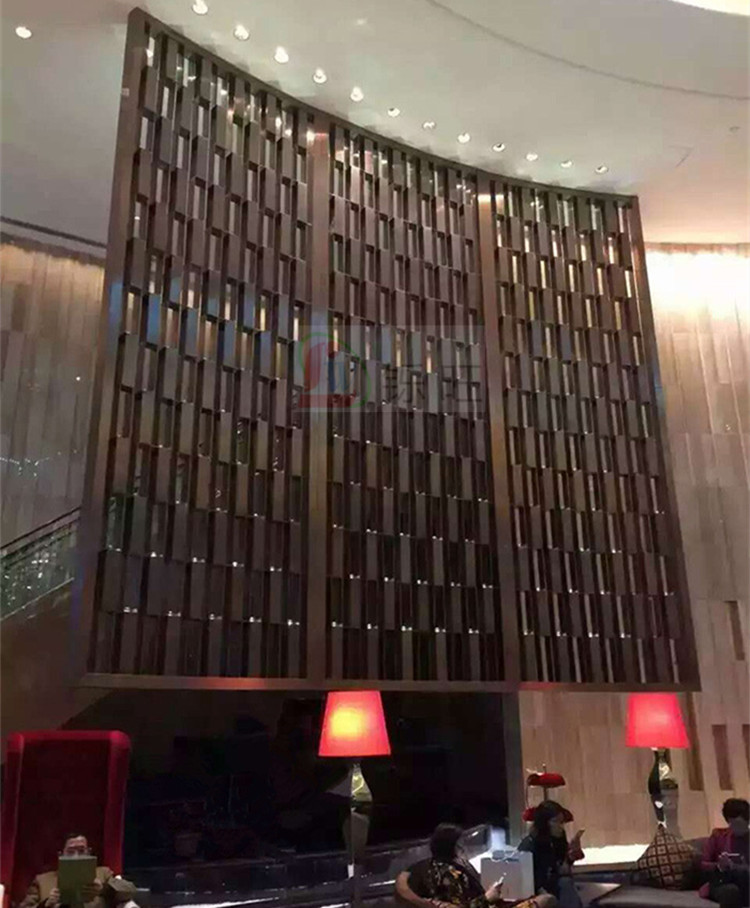 定制酒店豪華時尚不銹鋼屏風(fēng) 中式不銹鋼屏風(fēng)隔斷 大廳屏風(fēng)裝飾