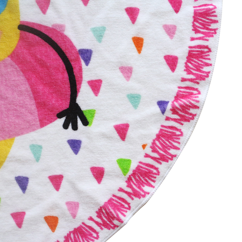 定制夏季超大歐美純棉圓形沙灘巾廠