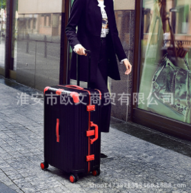 旅行箱哪家好 直銷玫瑰金拉鏈拉桿箱 玫瑰金拉鏈拉桿箱廠家 萬向輪旅行箱 登機箱男女