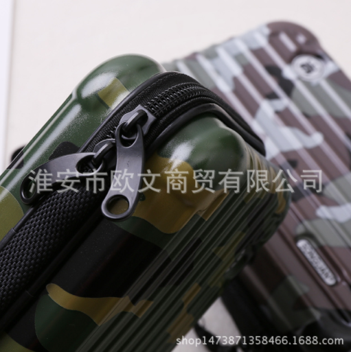新款迷彩洗漱盒 創(chuàng)意迷彩洗漱盒 迷彩洗漱盒廠家 旅行化妝女包 硬殼迷你小箱子