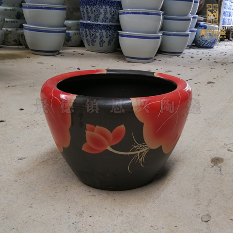 定做種樹種花景德鎮(zhèn)陶瓷花盆 可加公司logo