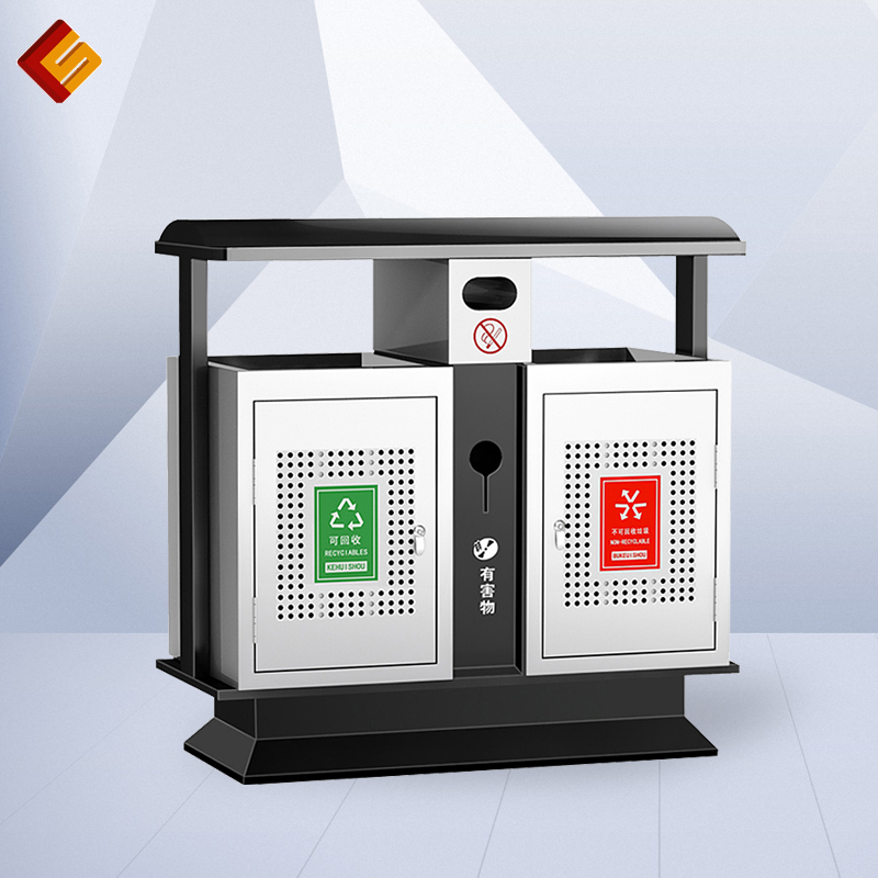 戶外分類垃圾桶40L20L帶腳踏60升鐵質(zhì)環(huán)衛(wèi)小區(qū)垃圾箱廠家