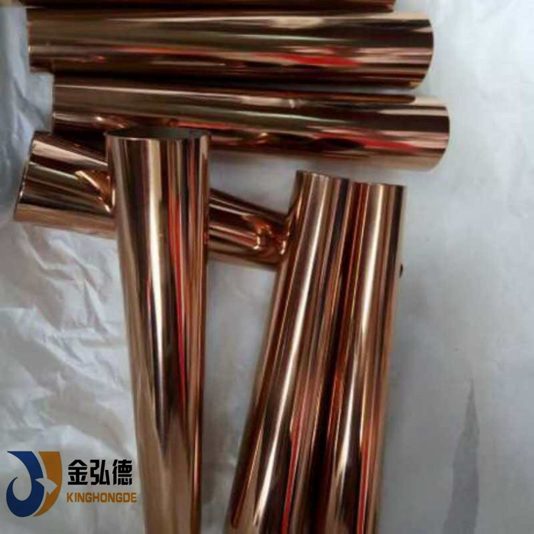 304不銹鋼鈦金管  玫瑰金不銹鋼圓管  真空電鍍圓管