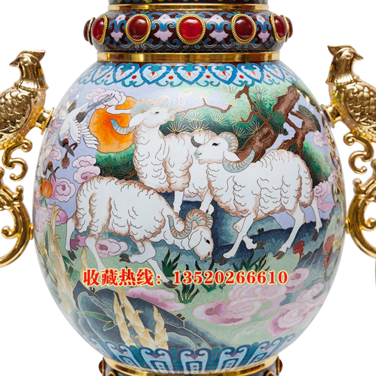 景泰藍(lán)三羊開泰吉慶尊珍藏品 戴嘉 景泰藍(lán)三羊開泰吉慶尊珍藏品戴嘉林