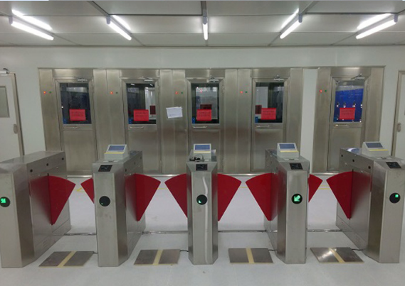 深圳工廠防靜電三輥閘翼閘全高轉閘