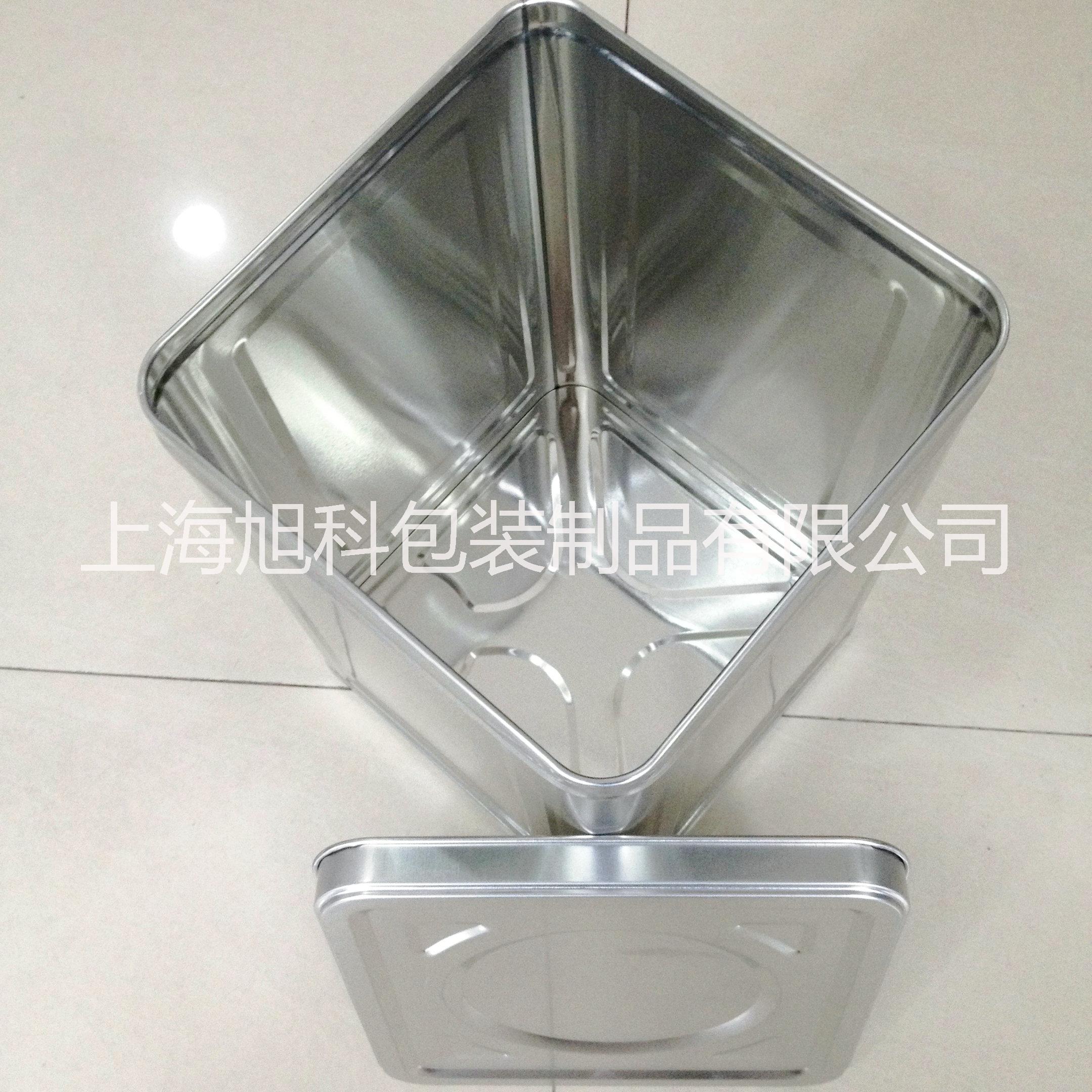 餅干桶18kg藥材桶茶葉罐18L敞口干燥劑桶上海鐵桶廠家定制大口方鐵桶